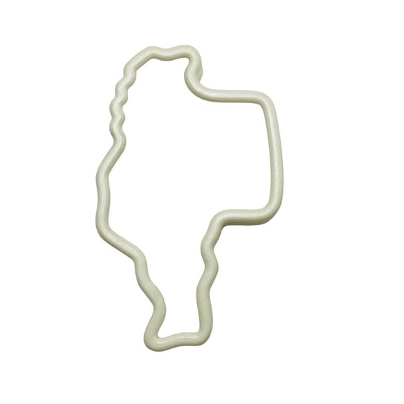 Santa Claus with Sack Holiday Cookie Cutter Craft White Vintage - Picture 2 of 4